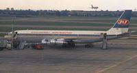 YU-AGI @ EGLL - JAT Boeing 707-351C - by Peter Ashton