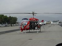 N4074G @ POC - Parked in transient parking at Brackett - by Helicopterfriend