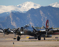 N5017N @ KBJC - Aluminum Overcast taxi in for a stop at the Salute to Veteran's event in Broomfield Colorado