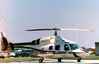 N22299 - Bell 222 at the Grand Prairie, Texas plant helipad - by Zane Adams