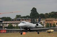 G-KPEI @ EGLF - Taken at Farnborough Airshow on the Wednesday trade day, 16th July 2009 - by Steve Staunton