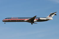 N110HM @ DFW - American Airlines MD-80 on approach to DFW - by Zane Adams