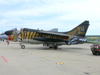 158825 @ EBFS - LTV A-7E Corsair II 158825 Hellenic Air Force painted in great looking tiger colors - by Alex Smit