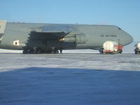 86-0016 @ CYYR - C-5 USAF Parked at Woodward Aviation FBO Goose Airport NL - by Frank Bailey