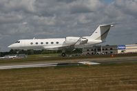 VP-CFF @ EGLF - Taken at Farnborough Airshow on the Wednesday trade day, 16th July 2009 - by Steve Staunton