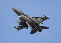 87-0241 @ KBKF - Takeoff of Lockheed Martin F-16C Falcon 120th Fighter Squadron at Buckley AFB, CO