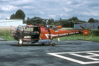 F-ZBDQ @ LFQQ - The Alouette III was at watch at the apron of the Securité Civile at Lille Lesquin.