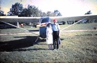 CF-JXM @ CPJ5 - Hadley and Marion Richardson at Stirling (Oak Hills Flying Club) Stirling Airport, Ontario Canada - by Unknown - from my family slide collection