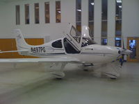 N497PG @ KDLH - Aircraft in Factory Delivery Center - by Keith ROberts