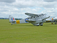 G-AIYR @ EGSU - DH-89A Rapide/Duxford (Marked as HG691) - by Ian Woodcock
