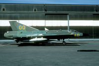 35528 @ ESGP - Although wearing a F9 code this Draken last flew with F10. Now preserved in the Göteborg-Säve museum. - by Joop de Groot
