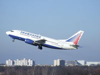 EI-DTV @ EDDT - Boeing 737-500 of Transaero taking off at Berlin Tegel Airport - by Ingo Warnecke