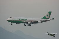 B-16409 @ VHHH - EVA Air approaching 25R