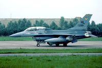 78-0099 @ EHLW - During 1980 the nations that received the new F-16 tested the aircraft in different areas. After the tests at Hill AFB had ended all aircraft were flown to Leeuwarden. This brought some brand new USAF F-16's to Europe. Now at AMARC. - by Joop de Groot