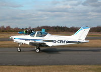 G-CEMY @ EGLK - NICE LOOKING AIRCRAFT THIS REMINDS ME OF THE SF260, TAXYING PAST THE CAFE TOWARDS RWY 07 - by BIKE PILOT