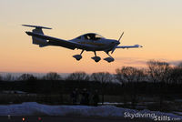 N696MA @ 7B9 - C1 Eclipse on final at sunset - by Dave G