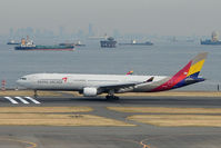 HL7754 @ RJTT - Asiana Airbus A330 about to lift off from Haneda - by Terry Fletcher