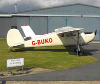 G-BUKO @ EGSJ - Outside the maintenance Hangar - by keith sowter