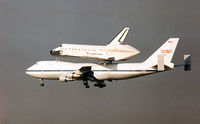 OV-103 @ NFW - Space Shuttle Discovery landing at Carswell AFB aboard Shuttle Carrier Aircraft N905NA - by Zane Adams