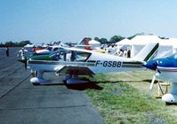 F-GSBB @ EGSX - On the Robin stand at the 1997 Aerofair at North Weald - by GeoffW