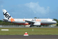VH-VQB @ YBMC - Marks formerly worn on a Boeing 717 - now worn on a new A320 operated by Jetstar - seen on its second day of operation at Maroochydore - by Terry Fletcher
