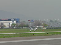 N2420J @ POC - Touching down 26L at Brackett - by Helicopterfriend