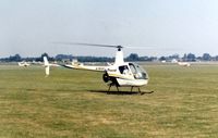 G-BISF @ EGTC - Robinson R22 G-BISF at the 1981 Cranfield Business and Light Aviation Exhibition - by GeoffW
