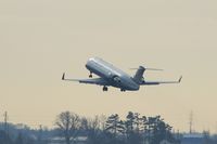 N75995 @ CID - Departing runway 13 for ORD, climbing into murky sky - by Glenn E. Chatfield