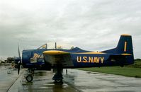 N100JE @ HRL - Marked as a T-28A Trojan at the 1978 Confederate Air Force Airshow. - by Peter Nicholson