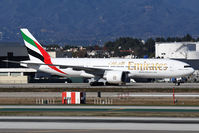 A6-EWG @ LAX - Emirates A6-EWG (FLT UAE215) taxiing to the Tom Bradley International Terminal after arrival from Dubai Int'l (OMDB). - by Dean Heald