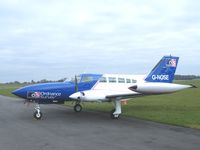 G-NOSE @ EGBT - Cessna 402 of Ordnance Survey - by Simon Palmer