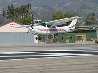 N756AL @ SZP - 1979 Cessna TR182 SKYLANE RG, Lycoming O-540-J3C5D 235 Hp, landing Rwy 22 - by Doug Robertson