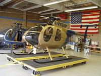 N108PP @ POC - Sitting in the hanger waiting to be towed outside - by Helicopterfriend