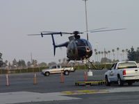 N108PP @ POC - Lifting off of transporter, ready to take flight