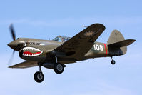 N1941P @ 42VA - 1941 Curtiss Wright P-40E Kittyhawk N1941P on approach to RWY 29 for one of several touch-n-go's. - by Dean Heald