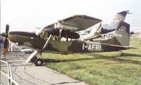 I-AFRI @ EGLF - SIAI-Marchetti SM.1019B at Farnborough International 1982 - by Ingo Warnecke