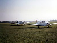 G-BHYY @ EGSG - Piper PA-28-161 Warrior G-BHYY with PA-32 G-BGZX behind, at Stapleford 21.2.82. G-BHYY became G-ESSX in July 1982 - by GeoffW