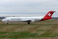HB-JVF @ EGBB - Helvetic Air Fokker 100 at BHX - by Terry Fletcher