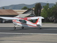 N1844G @ SZP - 1968 Champion 7KCAB CITABRIA, Lycoming IO-320-B1E 150 Hp, landing roll rwy 22 - by Doug Robertson