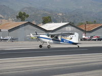 N21Y @ SZP - 1954 Cessna 180, Continental O-470 225 Hp, landing roll Rwy 22 - by Doug Robertson
