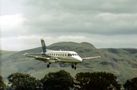 G-BWTV - CSE Aviation's Bandeirante arriving at the 1978 Strathallan Open Day. - by Peter Nicholson