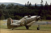 G-AWLW - The Strathallan Collection's Hurricane preparing to take off at the 1978 Open Day. - by Peter Nicholson