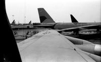 60-0002 @ NFW - B-52H photographed from the window of a KC-135 at Carswell AFB Airshow 1986