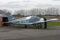 G-COLH @ EGNU - Piper PA-28-140 at the Full Sutton pumps - by Terry Fletcher