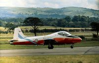 XW356 @ EGCD - Jet Provost T.5 of the RAF College The Poachers aerobatic display team at the 1971 Woodford Airshow. - by Peter Nicholson