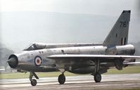 XR716 @ EGCD - Lightning F.3 of 226 Operational Conversion Unit landing at the 1974 Woodford Airshow. - by Peter Nicholson