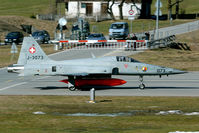 J-3073 @ LSMM - The Swiss runway crossings are unique: the traffic waits at the barrier until all aircraft have landed.