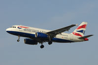G-EUPR @ EGLL - Ba 319 on approach to Heathrow - by Terry Fletcher
