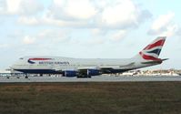 G-BNLW @ KMIA - Boeing 747-400 - by Mark Pasqualino