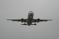 G-MIDO @ EBBR - arrival of flight BD145 to rwy 25L - foggy weather - by Daniel Vanderauwera